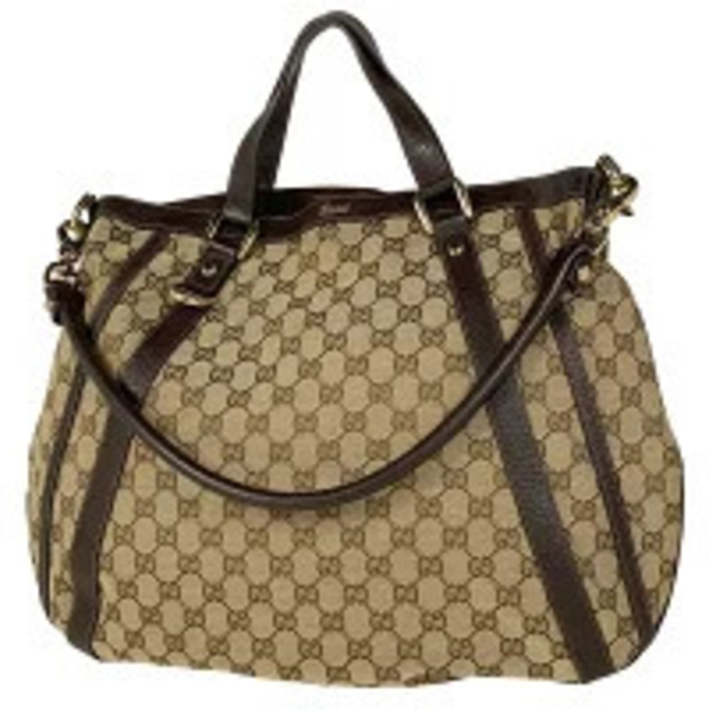 Gucci GG 2way Shoulder Bag Abbey canvas brown